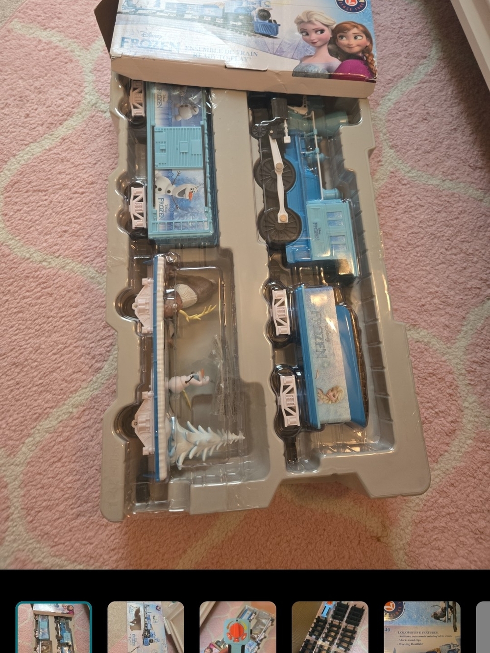 Frozen Blue Kids Toy Train Set - Themed Playset